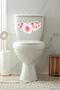 Pink Roses Toilet Seat And Bathroom Sticker - 2