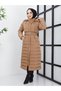 Women's Full Length Long Dense Fiber Hooded Fur Hijab Puffer Coat - 3