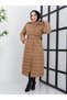 Women's Full Length Long Dense Fiber Hooded Fur Hijab Puffer Coat - 4