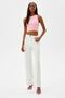 Brabus Women's White Pleated High Waist Wide Leg Loose Pants Palazzo - 3