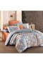 Enola V2 Gray Poplin Double Duvet Cover Set