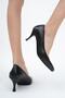 Genuine Leather Black Women's Heeled Leather Shoes Shn-0224 - 2
