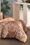 Astra Brown Fancy Poplin Double Duvet Cover Set - 4
