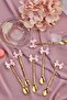 6 Butterfly Model Teaspoon Pink