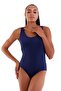 Swimming Suit, Navy Blue Color, Gifted with a Cap - 4