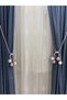Modern Winding 4 Ball Braçol Cornice Tactical String Ceiling Curtain Accessory Dusty Rose & Cream - 3