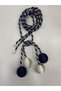 Modern Winding 4 Ball Braçol Cornice Tactical String Ceiling Curtain Accessory Navy Blue&cream - 4