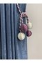 Modern Winding 4 Ball Braçol Cornice Tactical String Ceiling Curtain Accessory Plum&cream