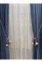 Modern Winding 4 Ball Braçol Cornice Tactical String Ceiling Curtain Accessory Plum&cream - 3