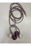 Modern Winding 4 Ball Braçol Cornice Tactical String Ceiling Curtain Accessory Plum&cream - 4