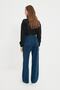 Dynamo Dark Blue High Waist Lycra Wide Leg Denim Jeans - 4