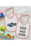 Kids Darlandum Designed 2-Piece Pink Baby Bib-1 - 2