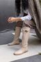 Helsin Women's Beige Accessory Detail Boots