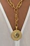 Double Row Large Ata Lira Pendant Necklace - 2