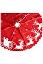 New Year Christmas Luxury Deer Santa Claus Pattern Red Pine Tree Skirt Cover - 2