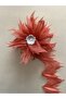 Pleat Wheel of Fortune Ribbon. 3.5cmx2meter. Dried rose - 3