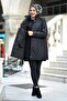 Mother's Stitched Goose Feather Knee Length Oversize Large Quilted Coat - 3