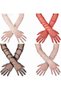 Red Long Tulle Gloves Henna Gloves Bridal Gloves Evening Dress Gloves Party Costume Gloves - 2