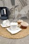 Lavin Porcelain Gilded Coffee Cup Set for 2 People White - Byp-0021 C320.049 - 4
