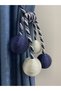 Modern Winding 4 Ball Braçol Cornice Tactical String Ceiling Curtain Accessory Navy Blue&cream