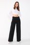 Hampden Black High Waist Lycra Wide Leg Denim Jeans - Wide Leg