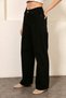 Hampden Black High Waist Lycra Wide Leg Denim Jeans - Wide Leg - 6