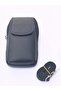 Unisex Hand and Crossbody Bag with Leather Phone Holder-black
