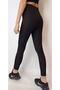 Women's Black Raised High Waist Leggings Yy100714 - 3