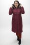Women's Burgundy Waterproof Long Coat - 4