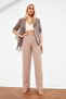 Taupe Wide Leg/Pleated Woven Pants TWOSS19WX0017 - 7