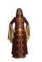 Henna Night Burgundy Bindalli Bridal Kaftan Dress Embroidered Model