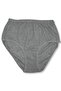 Women's Gray Cotton Ribbed Bato Panties