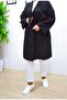 Women's Crepe Short Kimono Black - 2