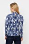 Navy Blue Printed Fitted High Neck Long Sleeve Sweater/Textured Knitted Blouse TWOAW22BZ0256 - 5
