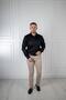 Elvio Fo Non Iron Slim Fit Black Shirt