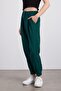 Green Darted Leg Elastic Trousers - 5