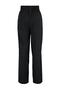 Black Wide Leg Elastic Waist Woven Trousers TWOSS22PL00024 - 9