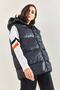 Women's Black Hooded Inflatable Vest 40071028 - 5
