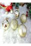 Christmas Pine Tree Ornament 5cm 16Pcs Gold Color - 2