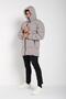 Men's Regular Fit Long Waterproof Puffer Hooded Coat Waterproof