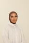 Bitter Brown Practical Combed Cotton Shawl - Women's Hijab Velcro Hijab Bonnet - 4