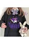 Harujuku Gothic Kuromi Black Hooded Sweetshirt - 2