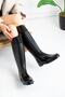 Women's Rain Boots Waterproof Black Color - 4