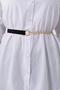 Thin Elastic Women's Belt with Chain, Coat Belt, Shirt Belt, Dress Belt - 2