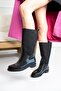 Rain Boots Quilted Black Women's Boots - 3