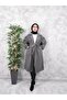 Belted Women's Hijab Coat with Gathered Sleeves - 3