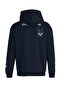 Navy Blue Oversize/Loose Fit Sweatshirt with Text Print, Fleece Lined/Warm Flowing Design TMNAW23SW00024 - 7