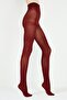 Women's Burgundy Cotton 60 Dens Thick Matte Pantyhose