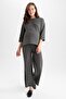Regular Fit Basic Maternity Sweatshirt - 2