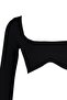 Black Knitted Crop Collar Detailed Blouse TPRAW22BZ1337 - 7